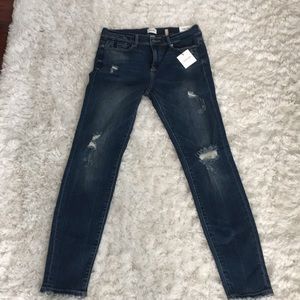 Sneerpeak Mid Rise Distress Jeans
